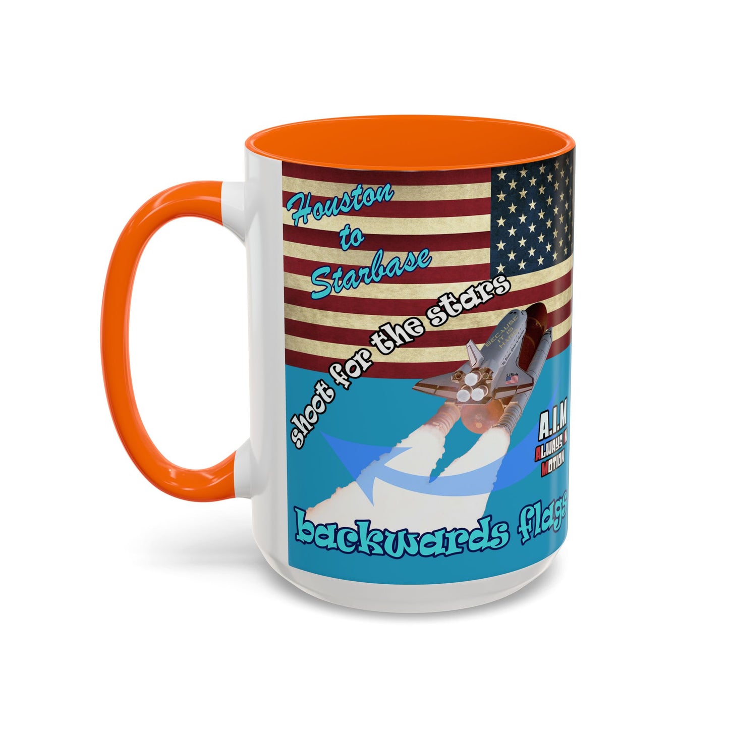 shoot for the stars - Accent Mug (turquoise)
