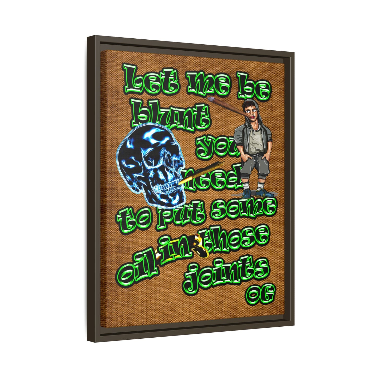 og - framed canvas art (brown papyrus)