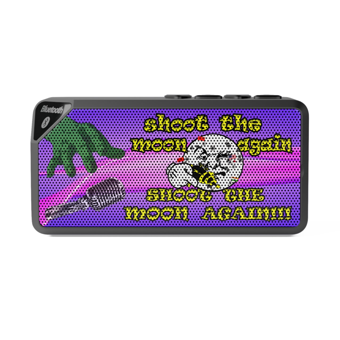 shoot the moon again - Jabba Bluetooth Speaker (purple-pink wave)