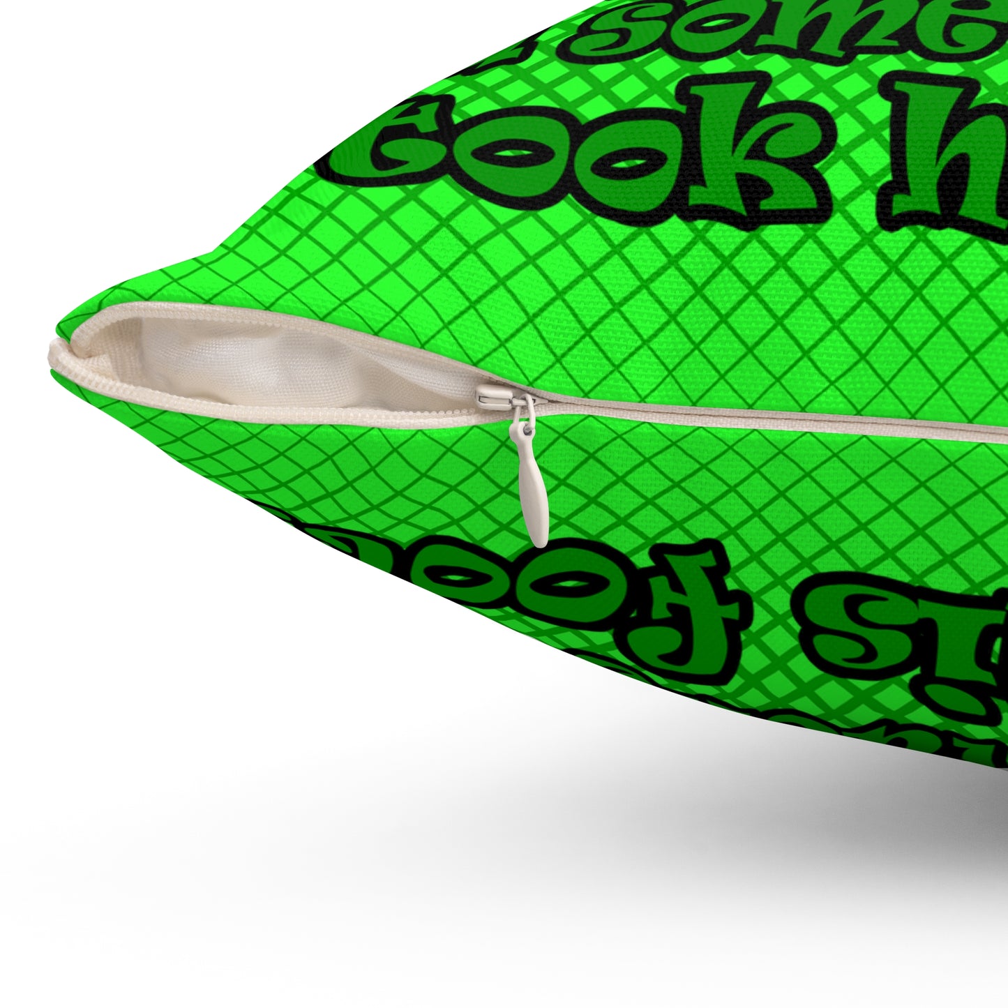 turtle race - Spun Polyester Square Pillow - (logo green)