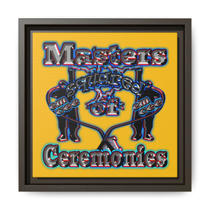 em cee squared - framed canvas art (yellow)
