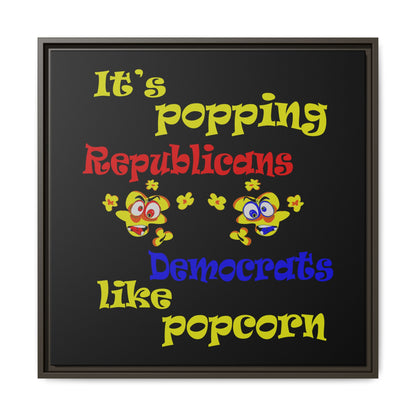 popping like popcorn - framed canvas art (black)