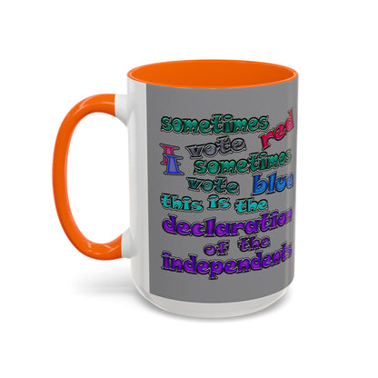 declaration of the independents - Accent Mug (grey)