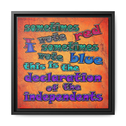 declaration of the independents - framed canvas art (burnt orange)