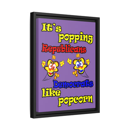 popping like popcorn - framed canvas art (light purple)