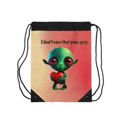 I don't care that your grey - Drawstring Bag (yellow-orange wave)
