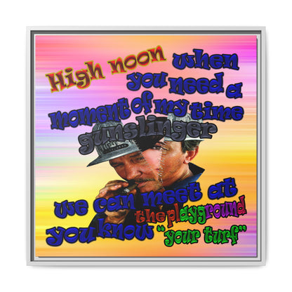 high noon - framed canvas art (color blur)