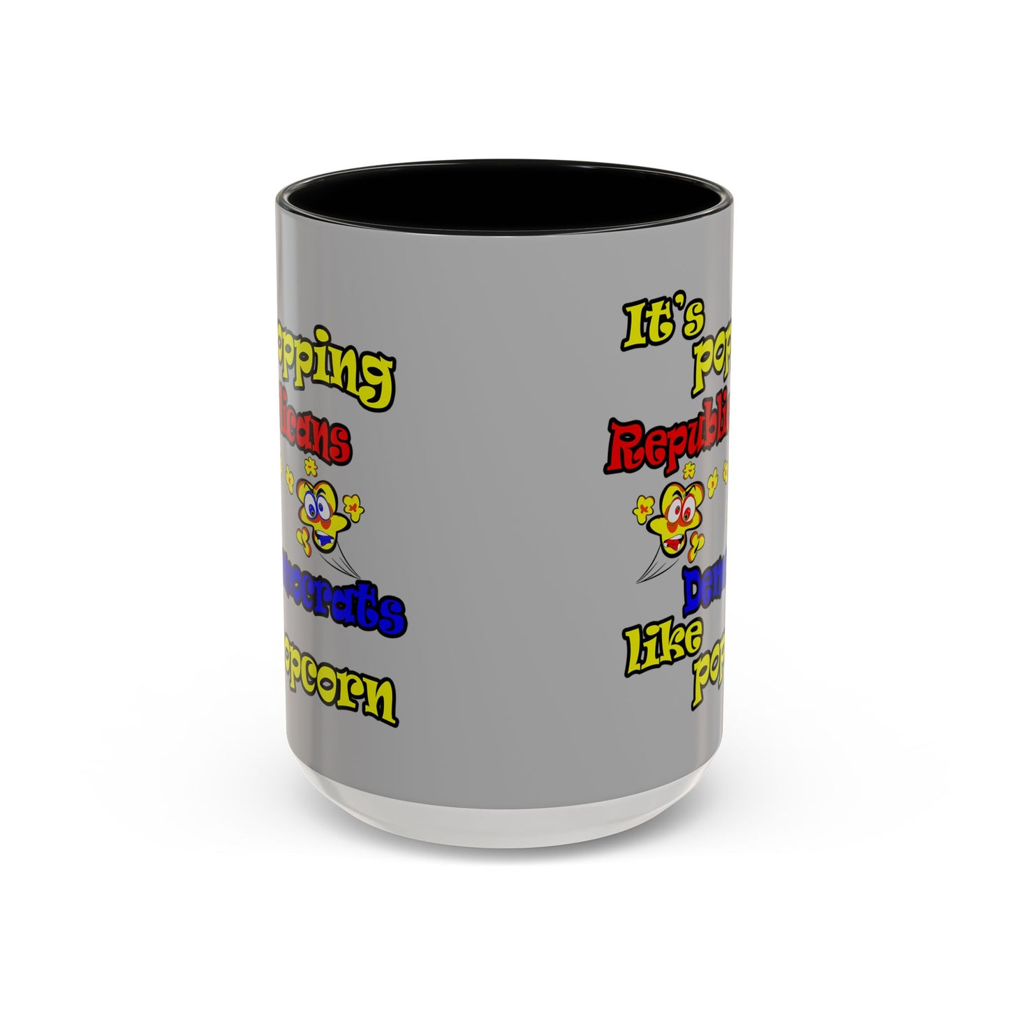 popping like popcorn - Accent Mug (light grey)