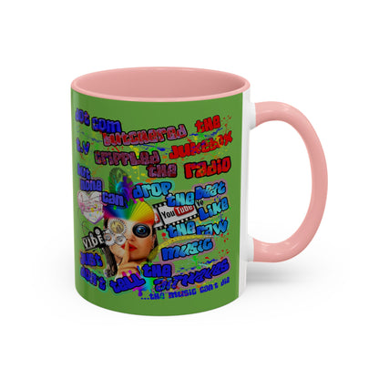 drop the beat - Accent Mug (green)