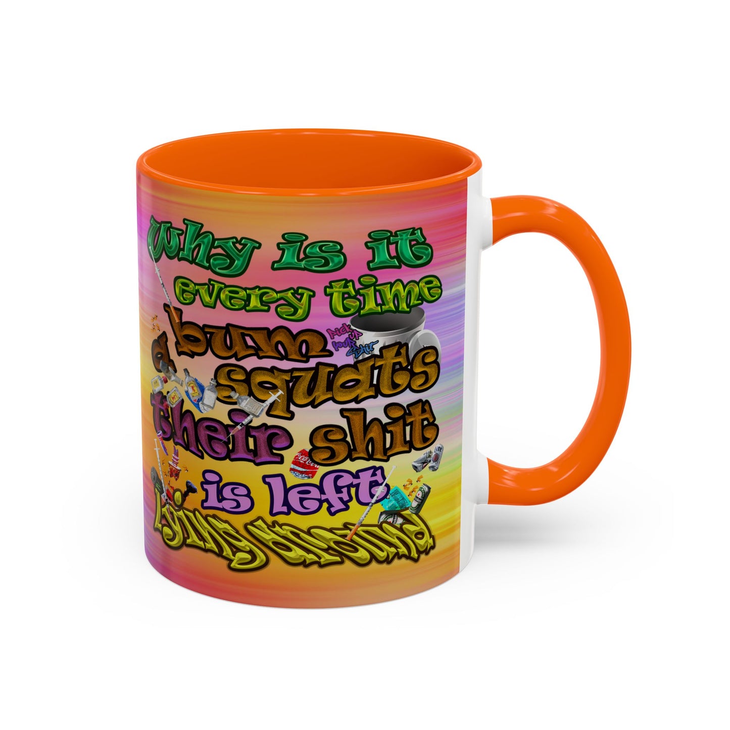 the bum's shit - Accent Mug (color blur)