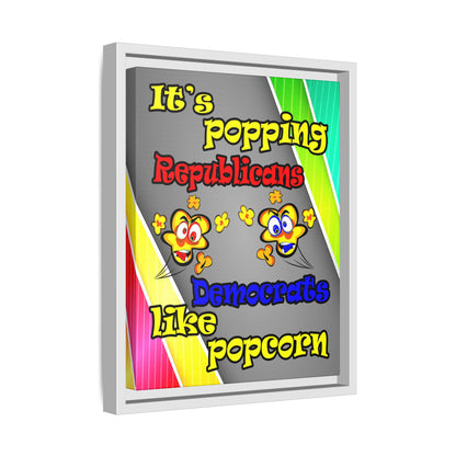 popping like popcorn - framed canvas art (rainbow split)