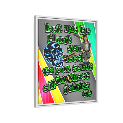 og - framed canvas art (rainbow split)