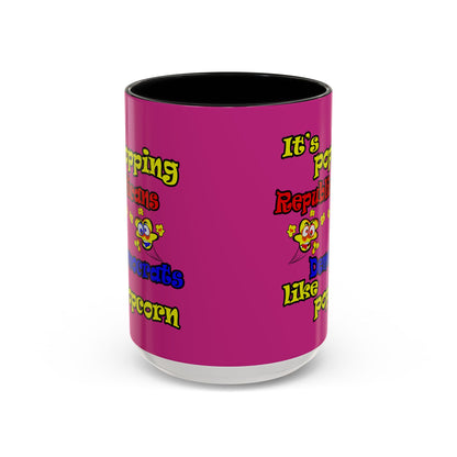 popping like popcorn - Accent Mug (pink)