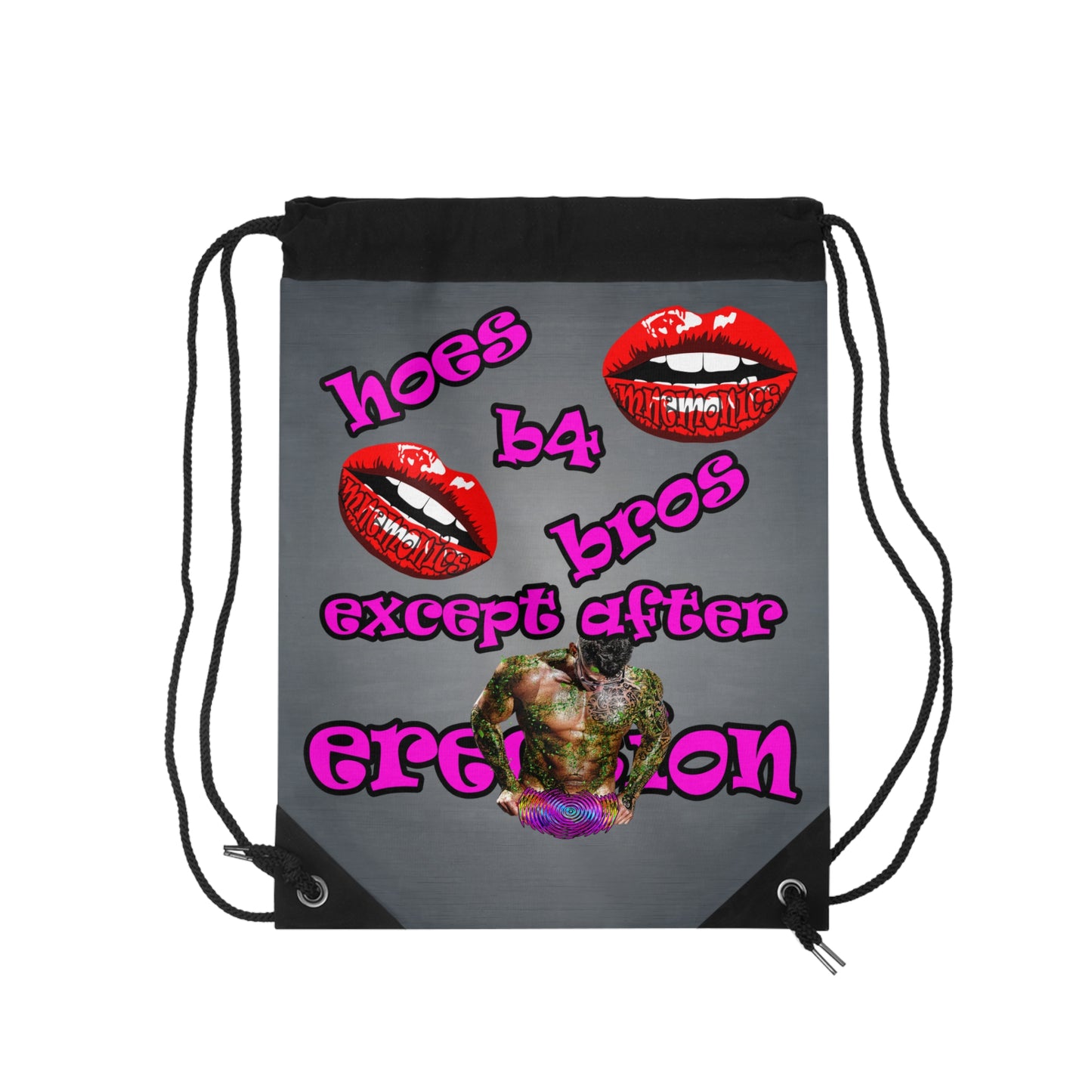 hoes b4 bros - Drawstring Bag (grey-light grey)