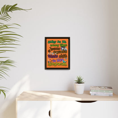the bum's shit - framed canvas art (crusta)