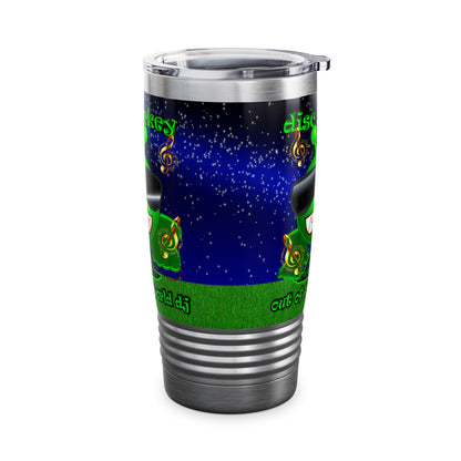 disc jockey - Ringneck Tumbler, 20oz ('snoops' background)