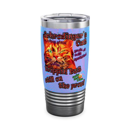 schrodinger's cat - Ringneck Tumbler, 20oz (light blue-purple wave)