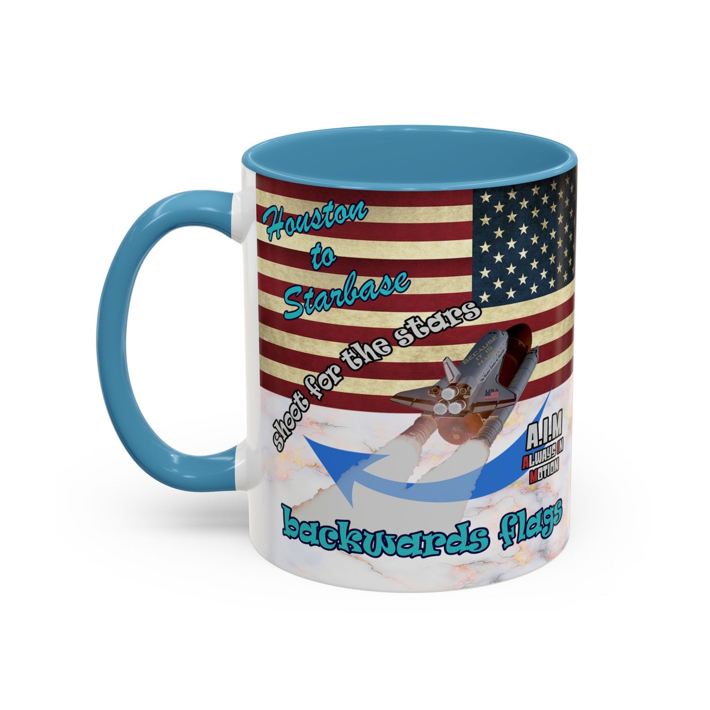 shoot for the stars - Accent Mug (white marble)