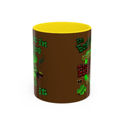 celtics logo - Accent Mug (brown)