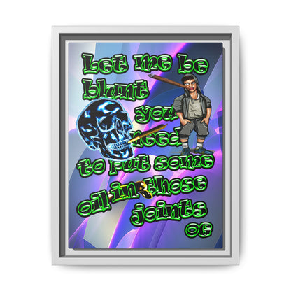 og - framed canvas art (grey-pink wave)