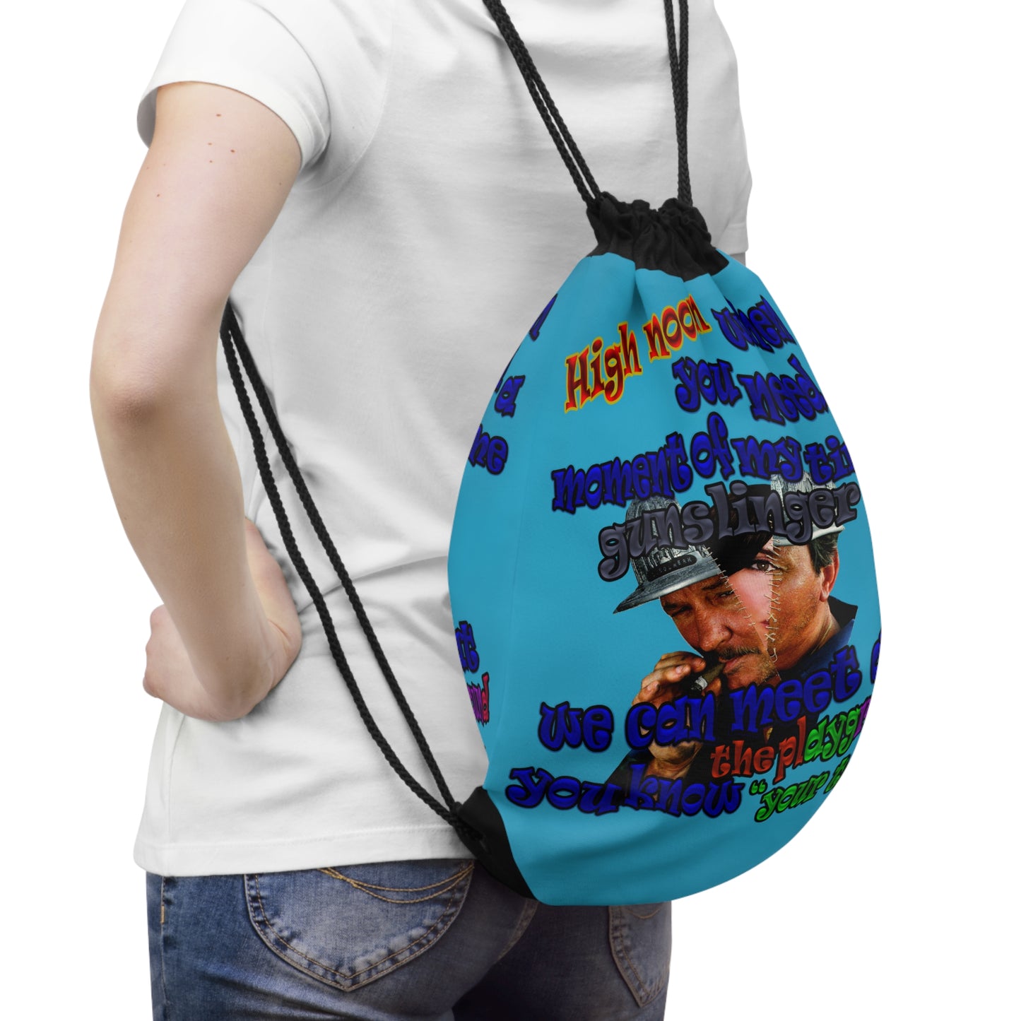 high noon - Drawstring Bag (turquoise)
