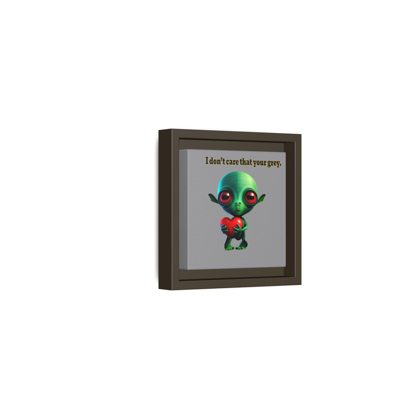 I don't care that your grey - framed canvas art (grey)