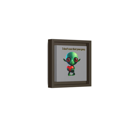 I don't care that your grey - framed canvas art (grey)