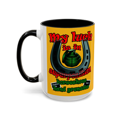 my luck - Accent Mug (yellow)