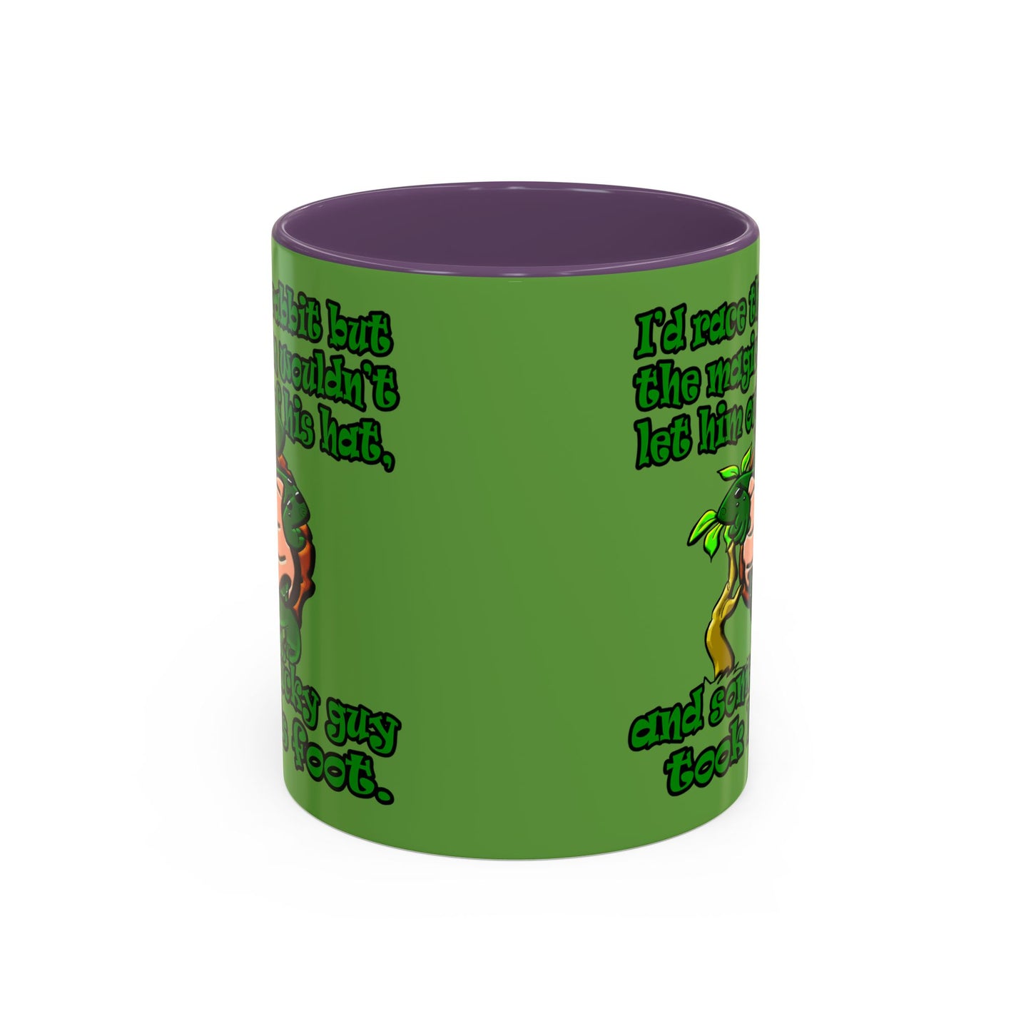 turtle race - Accent Mug (green)