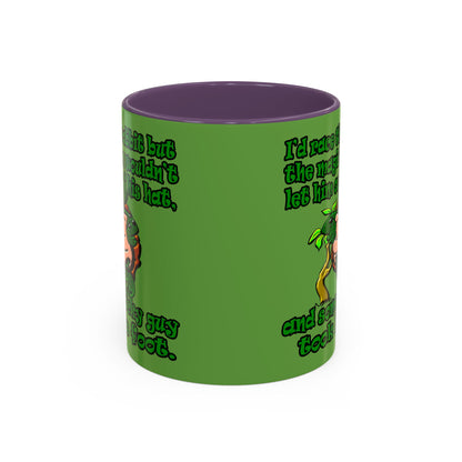 turtle race - Accent Mug (green)