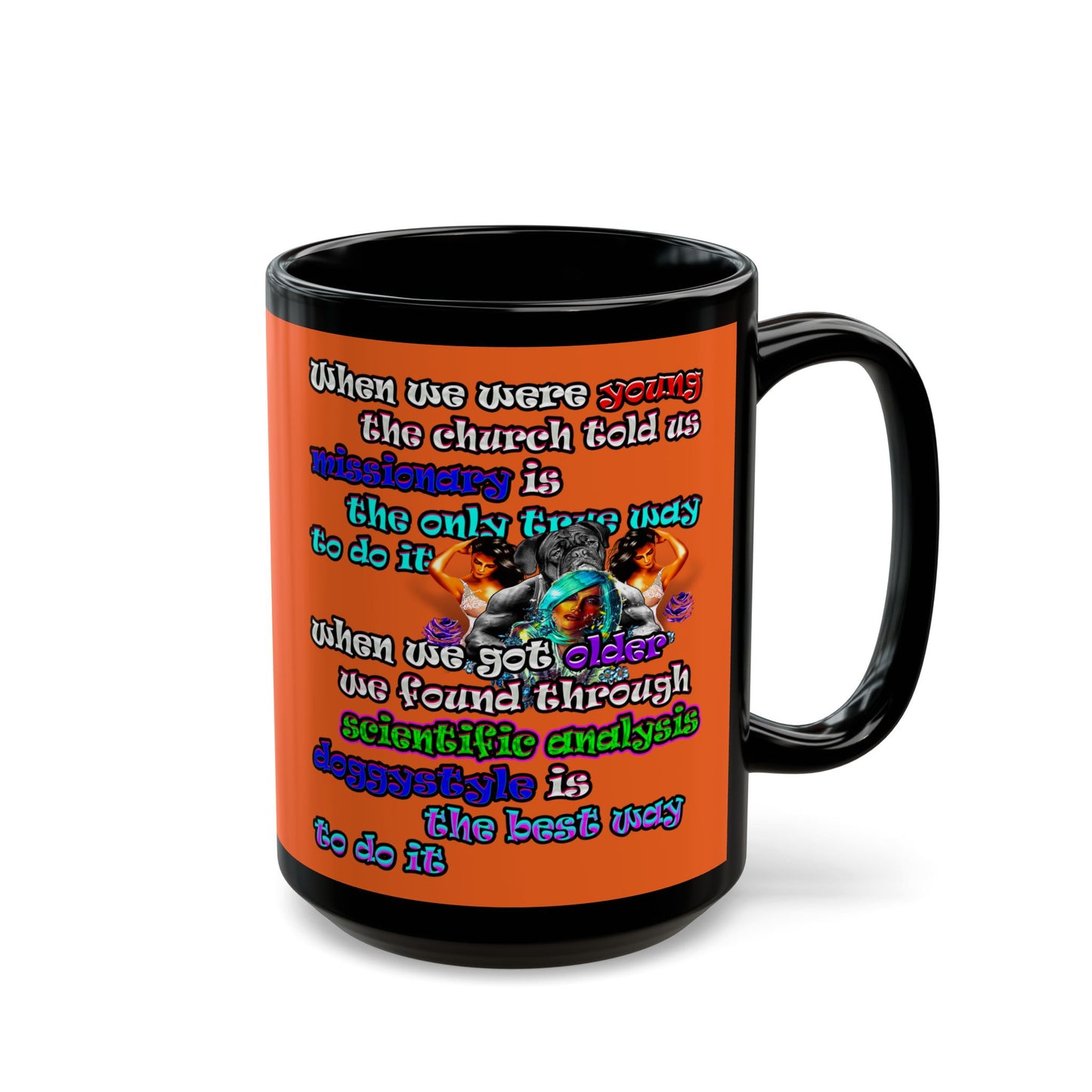 doggystyle - Black Mug (orange)