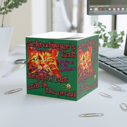 schrodinger's cat - note cube (dark green)