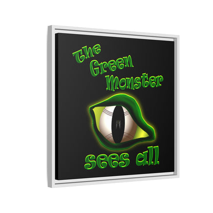 green monster - framed canvas art (black)
