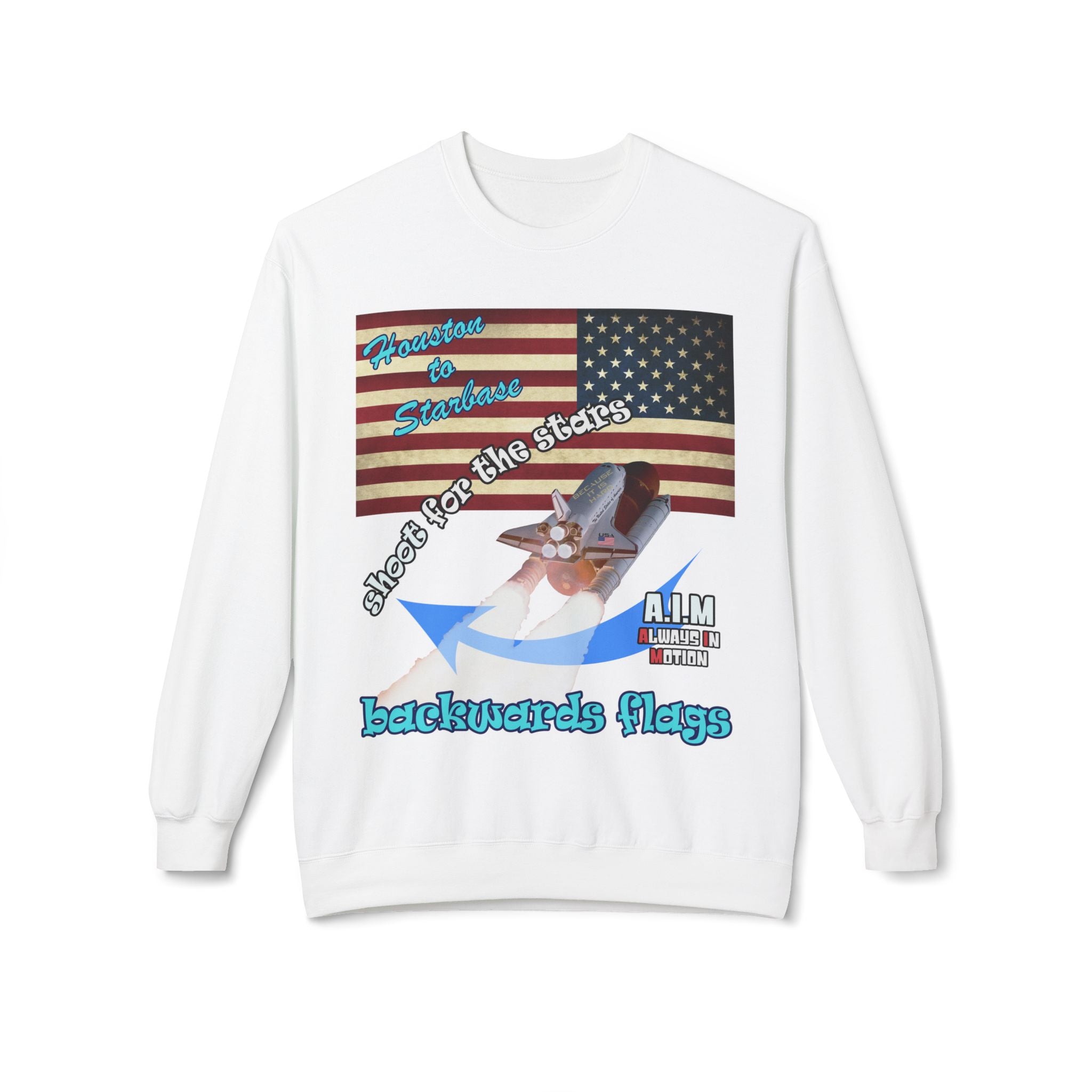 shoot for the stars - Unisex Midweight Softstyle Fleece Crewneck Sweatshirt