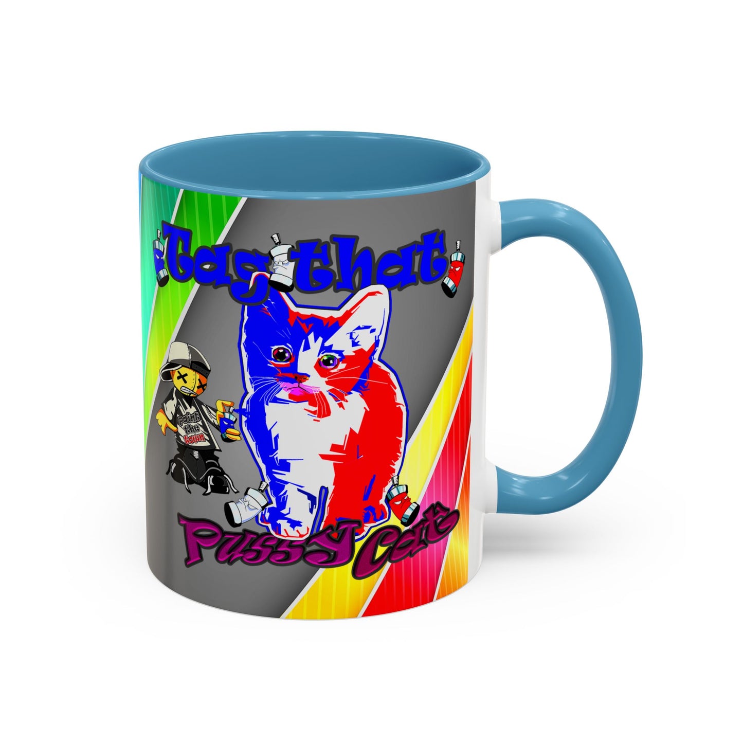 tag that - Accent Mug (rainbow split)