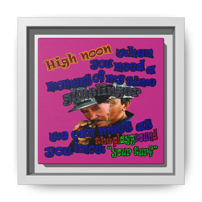 high noon - framed canvas art (pink)