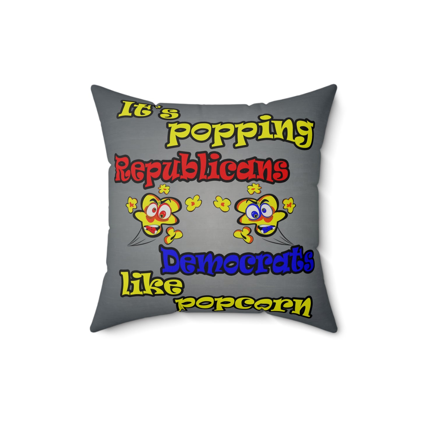 popping like popcorn - Faux Suede Square Pillow - (grey-light grey)