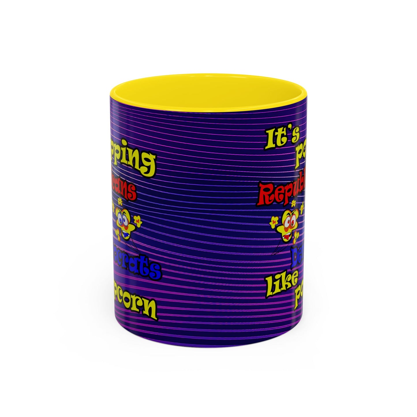 popping like popcorn - Accent Mug (purple wave)