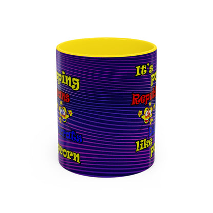 popping like popcorn - Accent Mug (purple wave)