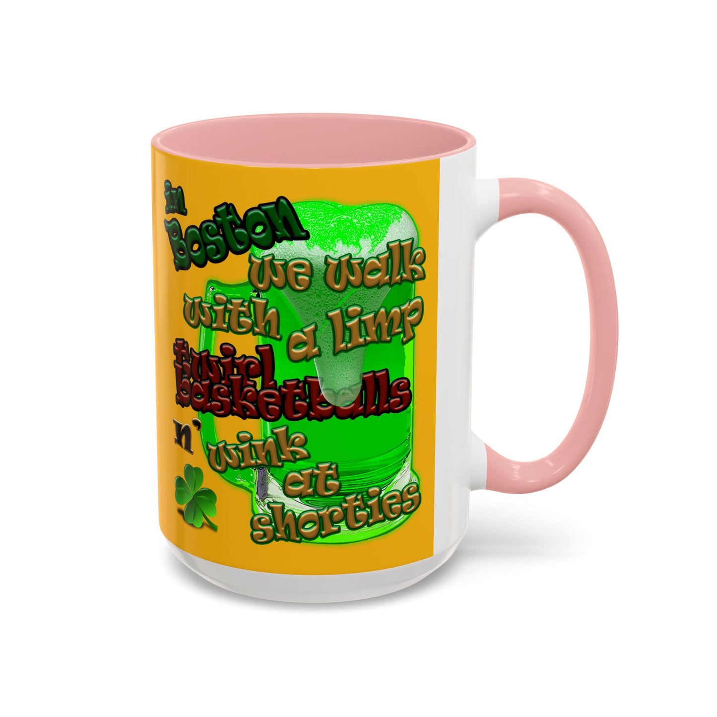 celtics logo - Accent Mug (yellow)