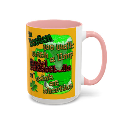 celtics logo - Accent Mug (yellow)