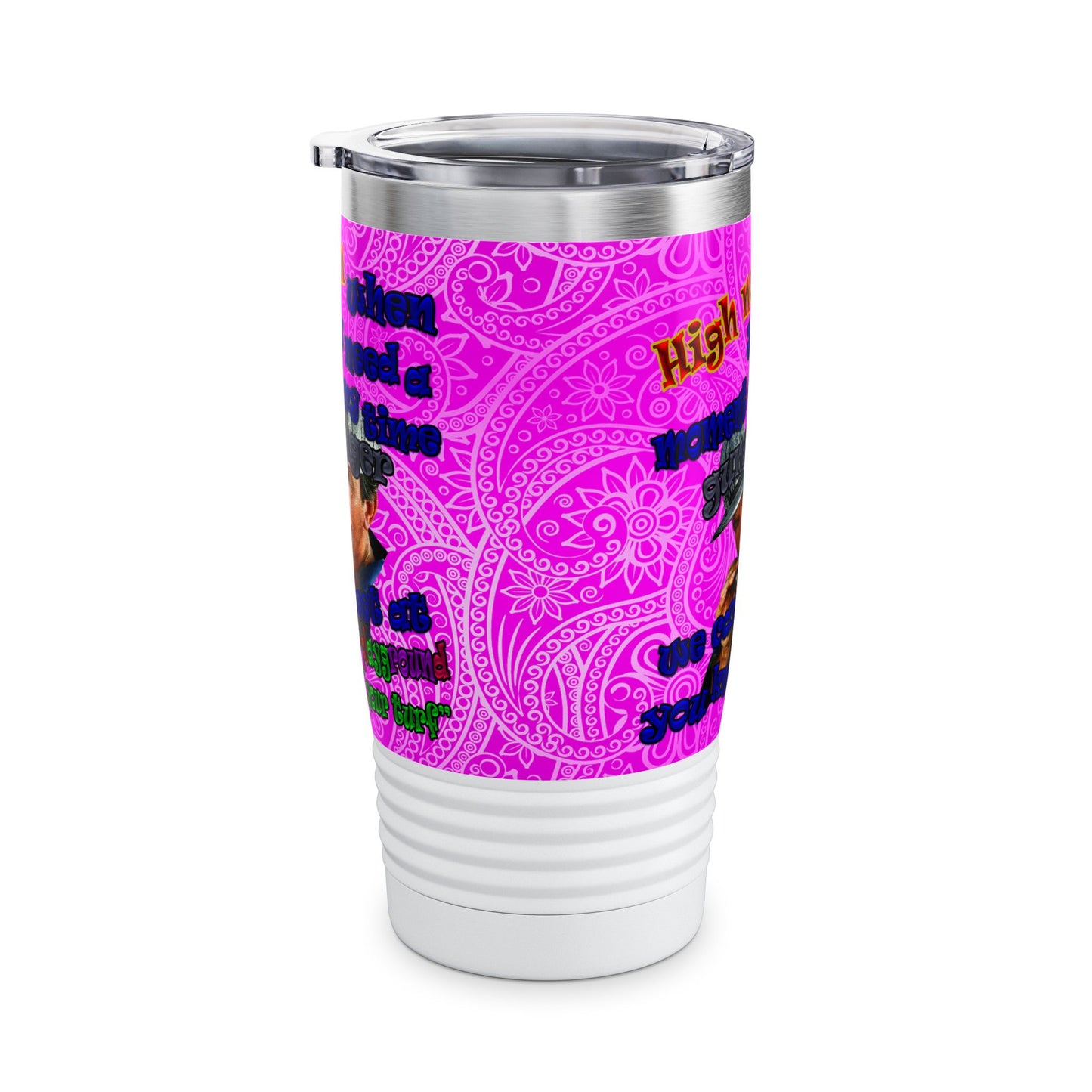 high noon - Ringneck Tumbler, 20oz (pink swirl)