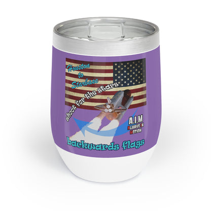 shoot for the stars - Chill Wine Tumbler (light purple)