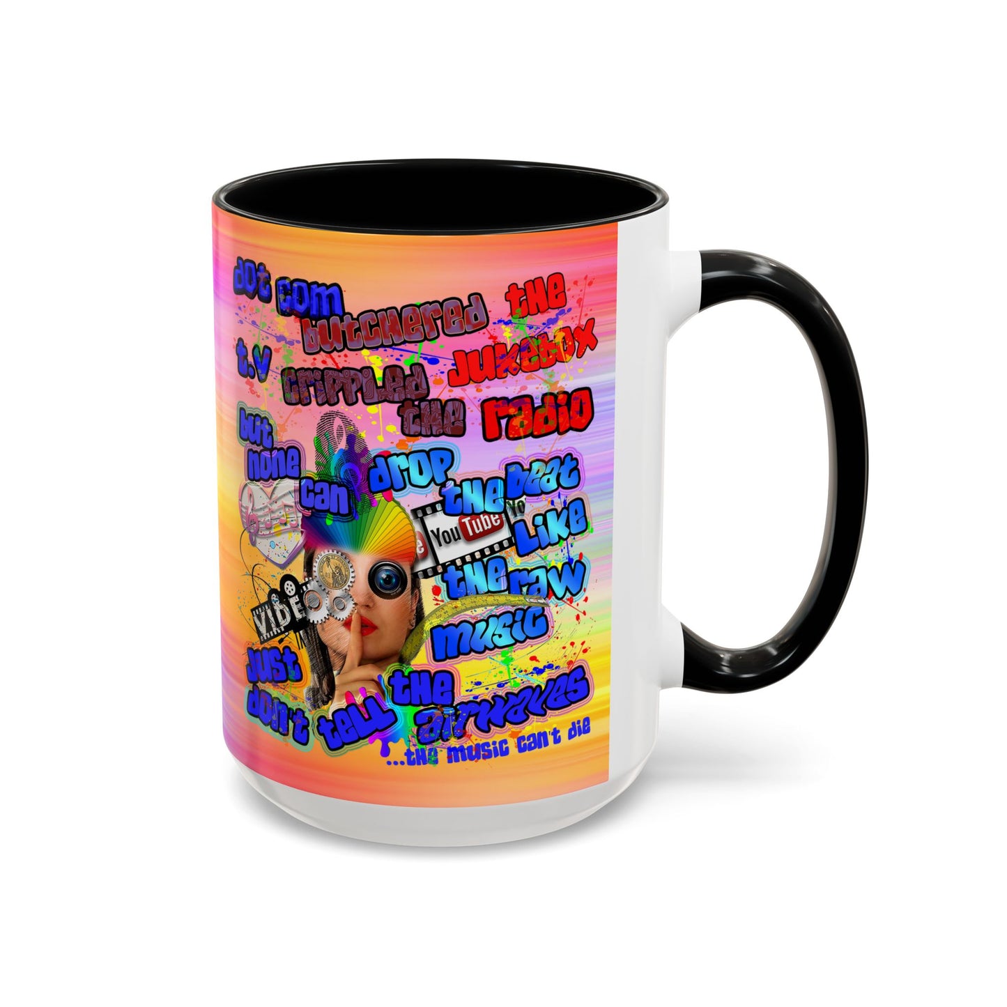 drop the beat - Accent Mug (color blur)
