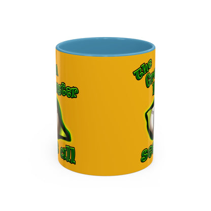 green monster - Accent Mug (yellow)