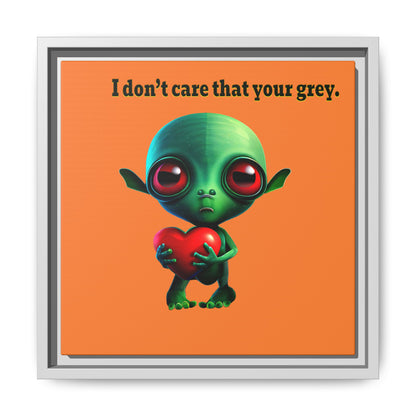 I don't care that your grey - framed canvas art (crusta)