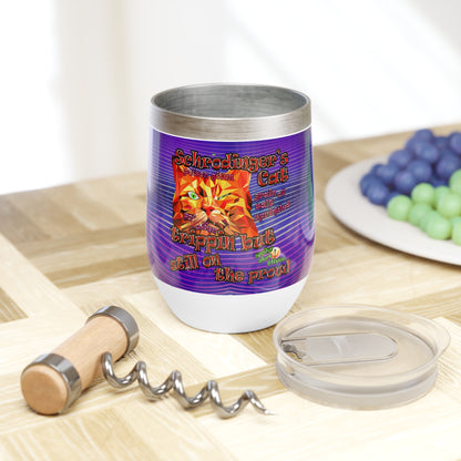 schrodinger's cat - Chill Wine Tumbler (purple wave)