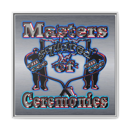 em cee squared - framed canvas art (brushed nickel)