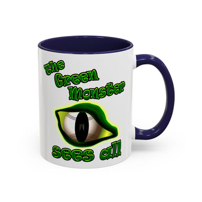 green monster - Accent Mug (white)