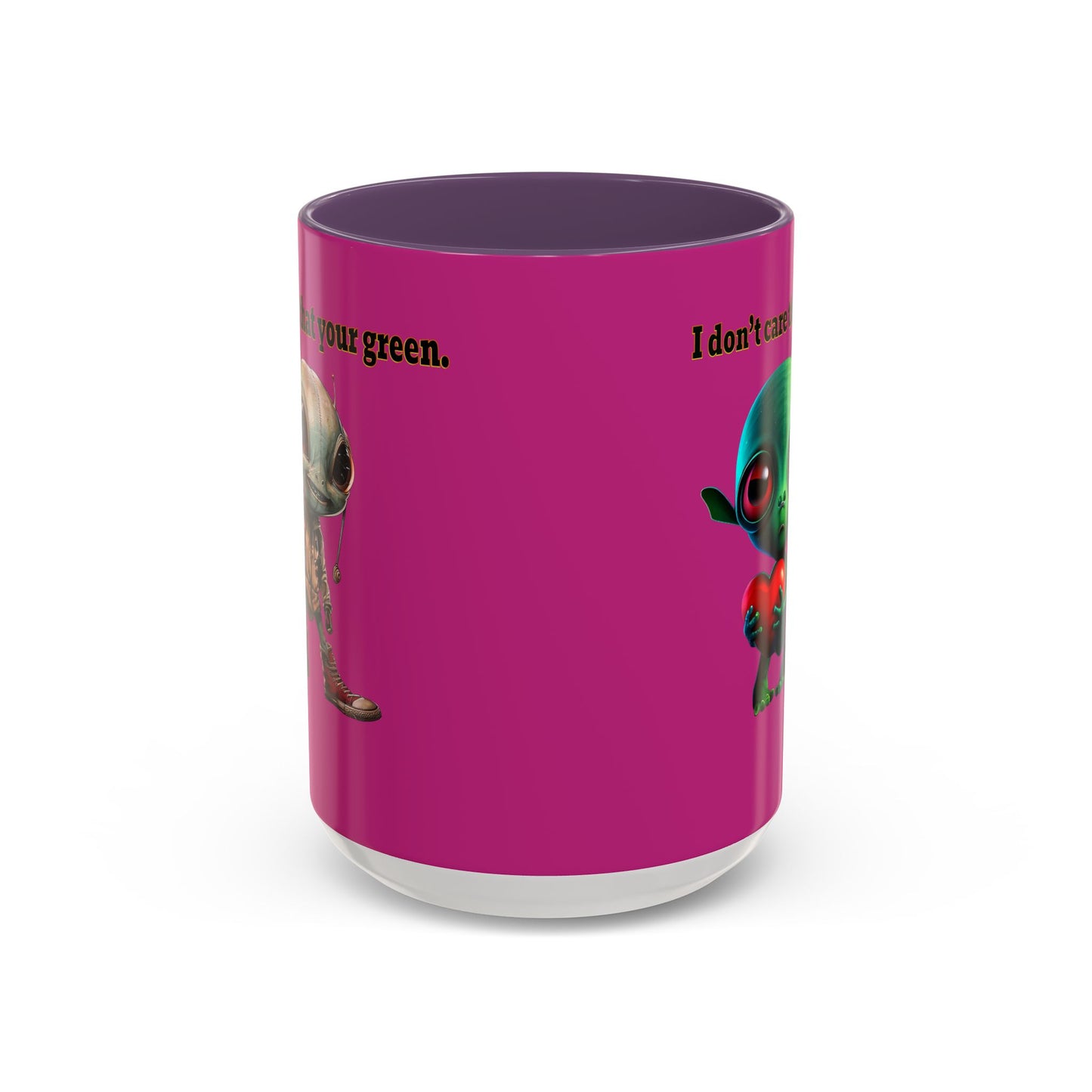 I don't care that your grey - Accent Mug (pink)